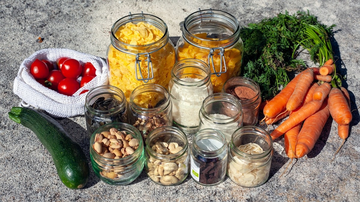 Zero Waste food in glass container